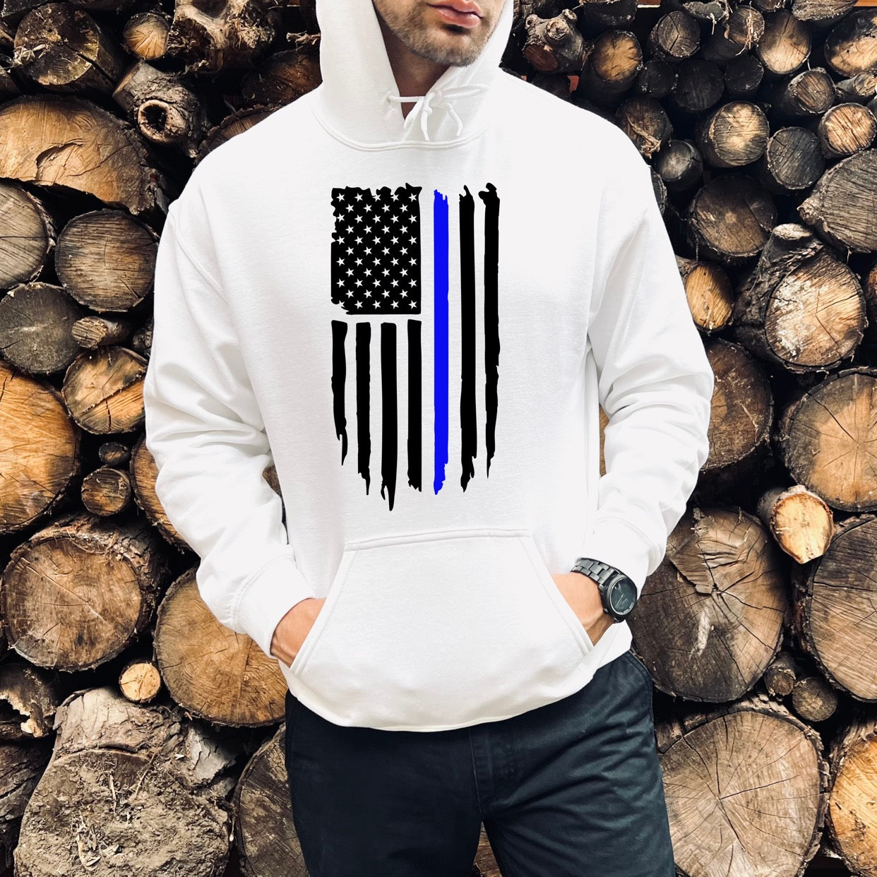 Thin blue line Flag