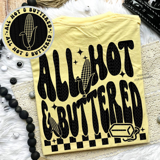 All hot & Buttered corn- Front & Back